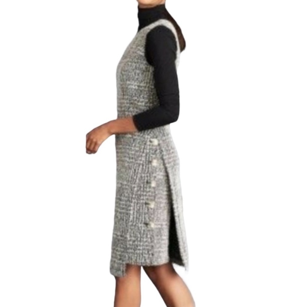 J. McLaughlin Alyssa Houndstooth Plaid Tweed Dress